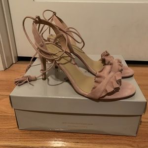 Marc Fisher Blush Suede Heels